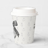 Coquette Disco Ball & Black Bow Lace Verjaardag Papieren Bekers (Rechts)