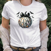 Coquette Disco Ball Pompoen en vleermuizen T-shirt