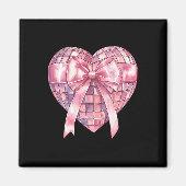 Coquette Disco Hart Roze Valentijn Girly Valentin Magneet (Voorkant)