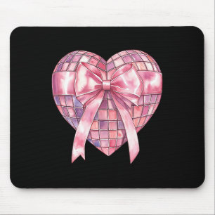 Coquette Disco Hart Roze Valentijnsdag Meisjesacht Muismat