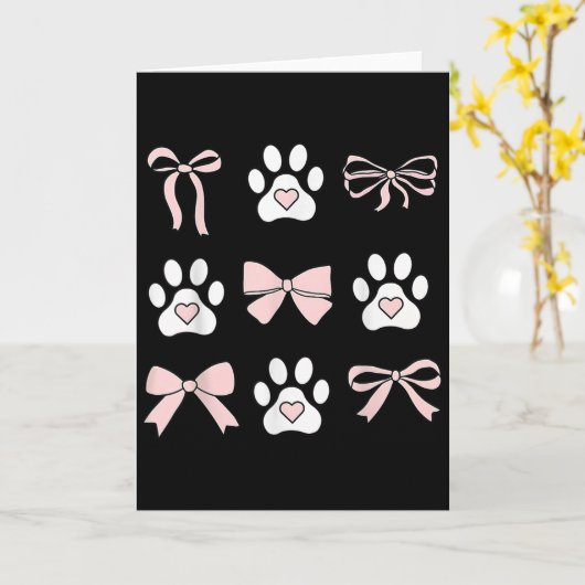 Coquette Dog Balletcore Pet Lover Veterinarian Vet Kaart (Gele Bloem)