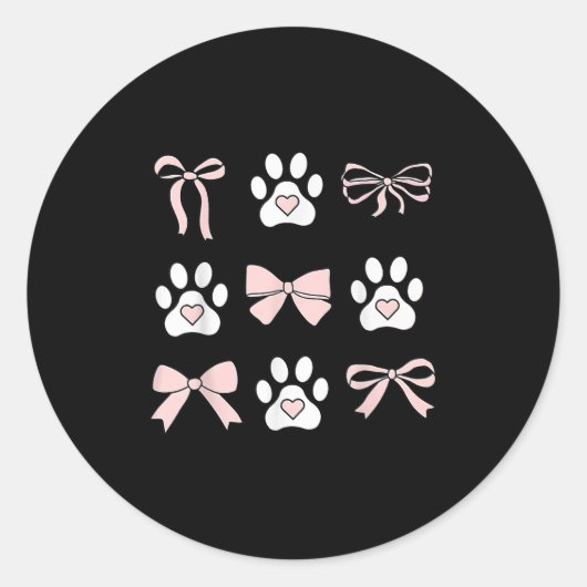 Coquette Dog Balletcore Pet Lover Veterinarian Vet Ronde Sticker (Voorkant)