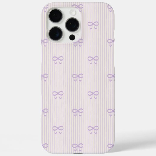 Coquette Dusty Lilac Lintbowen & Pinstroken Case-Mate iPhone Case (Achterkant)