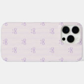 Coquette Dusty Lilac Lintbowen & Pinstroken Case-Mate iPhone Case (Achterkant (horizontaal))