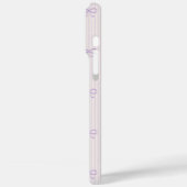 Coquette Dusty Lilac Lintbowen & Pinstroken Case-Mate iPhone Case (Achterkant / Links)