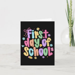 Coquette Eerste Schooldag Boog Preppy Terug Naar S Kaart
