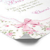 Coquette Elegant Roze Bow Mimosa Bar Poster (Hoek)