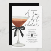 Coquette Espresso Martini Verjaardagsuitnodiging Kaart (Voorkant / Achterkant)