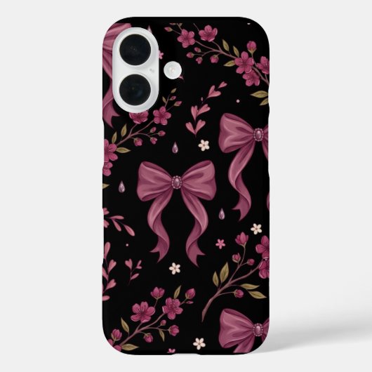 Coquette Esthetiek Roze Strikken en Bloem iPhoneca Case-Mate iPhone Case (Achterkant)