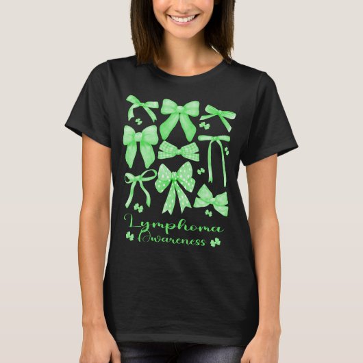 Coquette esthetisch groen-bogenlymfoom t-shirt (Voorkant)