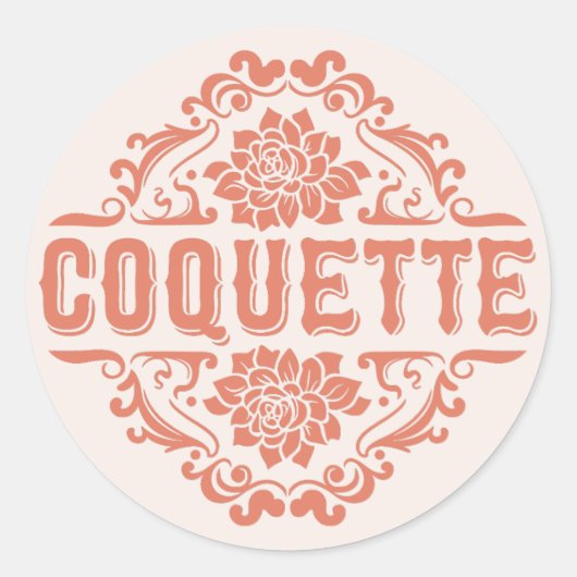 Coquette esthetisch meisje pastel roze ronde sticker (Voorkant)