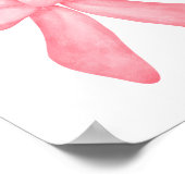 Coquette Esthetisch Schattige Girly Pink Bows met  Poster (Hoek)