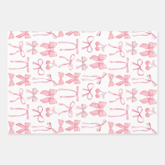 Coquette Esthetisch Schattige Girly Vrouw Roze Boo Inpakpapier Vel (Voorkant 2)