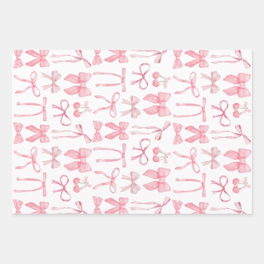 Coquette Esthetisch Schattige Girly Vrouw Roze Boo Inpakpapier Vel (Voorkant)