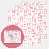 Coquette Esthetisch Schattige Girly Vrouw Roze Boo Inpakpapier Vel