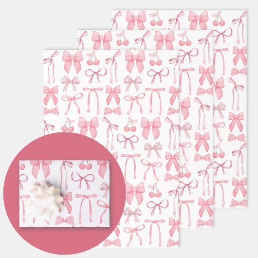 Coquette Esthetisch Schattige Girly Vrouw Roze Boo Inpakpapier Vel