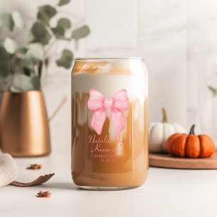 Coquette Esthetisch Schattige Roze Boog Gepersonal Blikvorm Glas