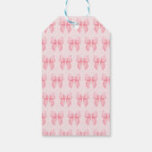 Coquette Esthetisch Schattige Roze Boog Gepersonal Cadeaulabel (Achterkant)