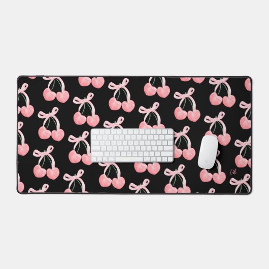 Coquette esthetische boog kersen aangepaste monogr bureaumat (Keyboard & Muis)