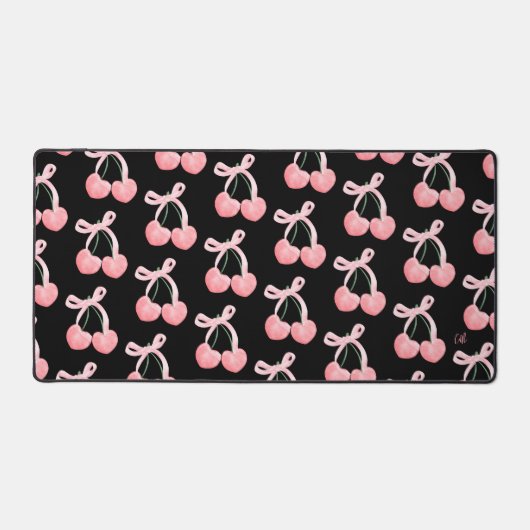 Coquette esthetische boog kersen aangepaste monogr bureaumat (Voorkant)