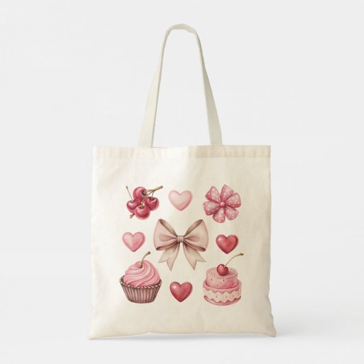Coquette esthetische Canvas tas (Achterkant)