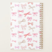 Coquette Esthetische Licht Roze Bogen Planner (Achterkant)