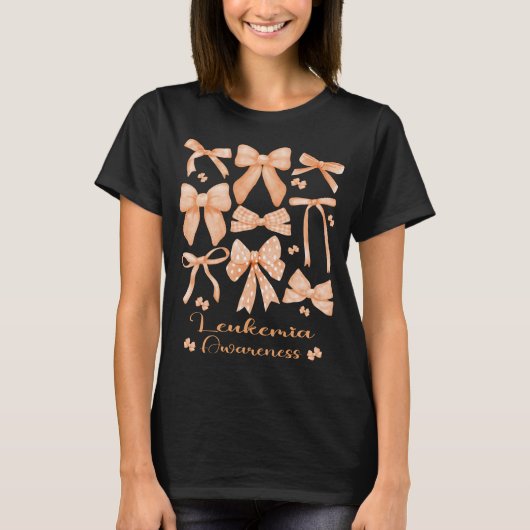 Coquette esthetische Oranje boogleukemie T-shirt (Voorkant)