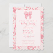 Coquette Esthetische Preppy Roze Bow Schattige Bab Kaart (Voorkant)