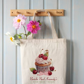 Coquette Esthetische Roze Bow Cherry Cake Fancy Me Tote Bag
