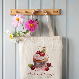 Coquette Esthetische Roze Bow Cherry Cake Fancy Me Tote Bag