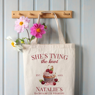 Coquette Esthetische Roze Bow Cherry Cake Fancy Me Tote Bag