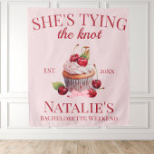 Coquette Esthetische Roze Bow Cherry Cake Fancy Me Wandkleed