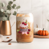 Coquette Esthetische Roze Bow Cherry gepersonalise Blikvorm Glas