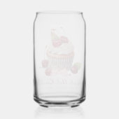 Coquette Esthetische Roze Bow Cherry gepersonalise Blikvorm Glas (Achterkant)