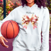 Coquette Esthetische Roze Bow Custom Naam Sweatshi