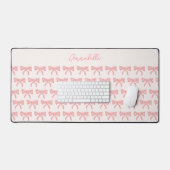 Coquette esthetische roze strik bureaumat (Keyboard & Muis)