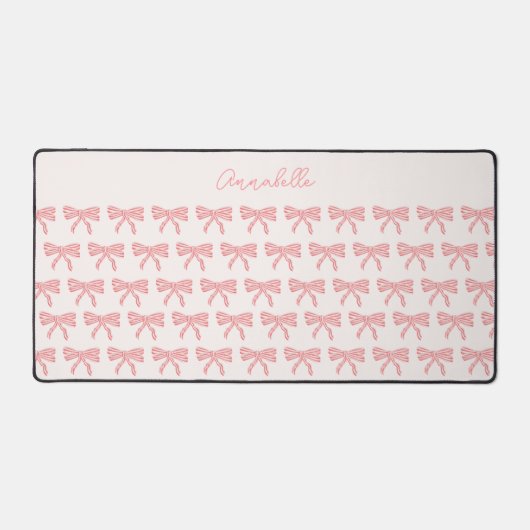 Coquette esthetische roze strik bureaumat (Voorkant)