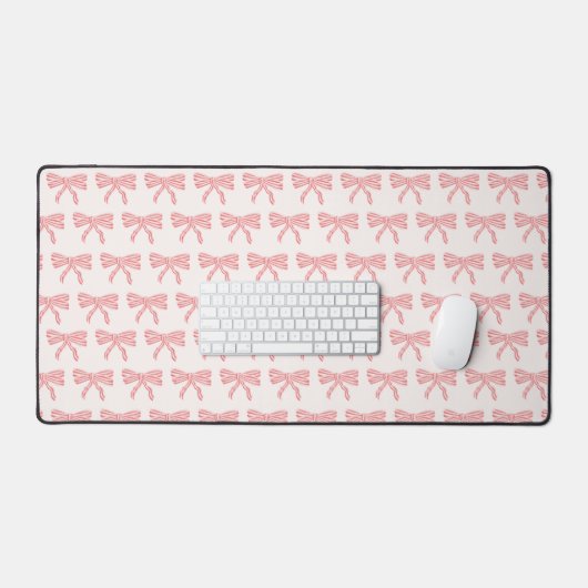 Coquette esthetische roze strik bureaumat (Keyboard & Muis)