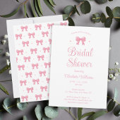 Coquette esthetische roze strik Vrijgezellenfeest Kaart