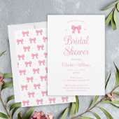 Coquette esthetische roze strik Vrijgezellenfeest Kaart