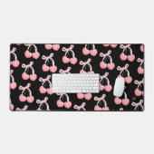 Coquette Esthetische Strik Kersen Aangepaste Monog Bureaumat (Keyboard & Muis)