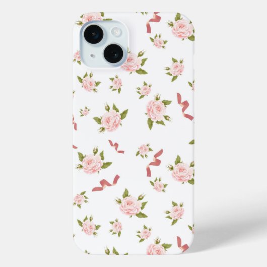Coquette Esthetische Vrouwelijke Bloemen Lint Patr Case-Mate iPhone Case (Achterkant)
