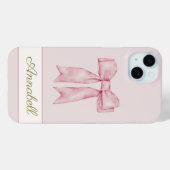 Coquette Esthetische Vrouwelijke Roze Boog Geperso Case-Mate iPhone Case (Achterkant (horizontaal))