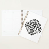 Coquette esthetische zwart  licht academia planner (Display)
