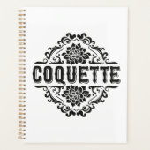Coquette esthetische zwart licht academia planner (Voorkant)