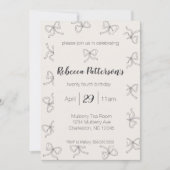 Coquette Esthetische Zwarte Boog Schattigee Vrouwe Kaart (Voorkant)