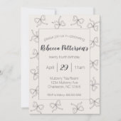 Coquette Esthetische Zwarte Boog Schattigee Vrouwe Kaart (Voorkant)