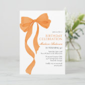 Coquette Fall Birthday Invitation Kaart (Staand voorkant)