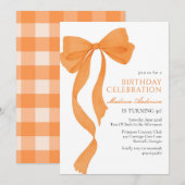 Coquette Fall Birthday Invitation Kaart (Voorkant / Achterkant)