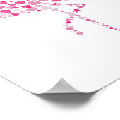 Coquette Flamingo Hart Schattige Roze Valentijnsda Poster (Hoek)